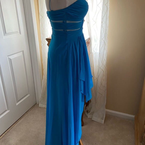 Blue Pleated Gown - Picture 5 of 7